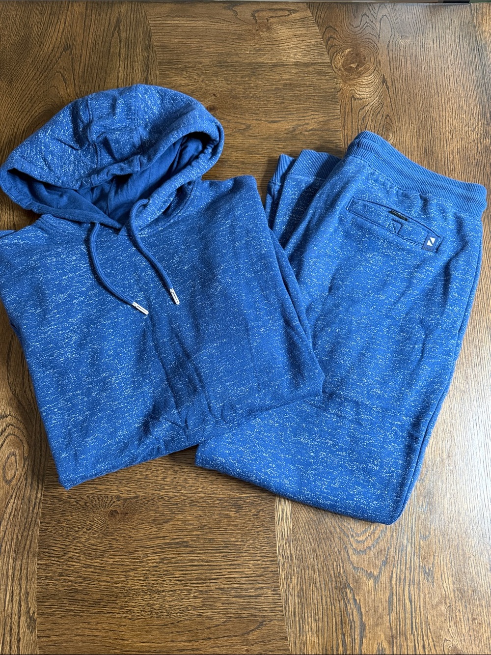One Life set Blue Marled Hoodie & Jogger Set Mens size Medium.
